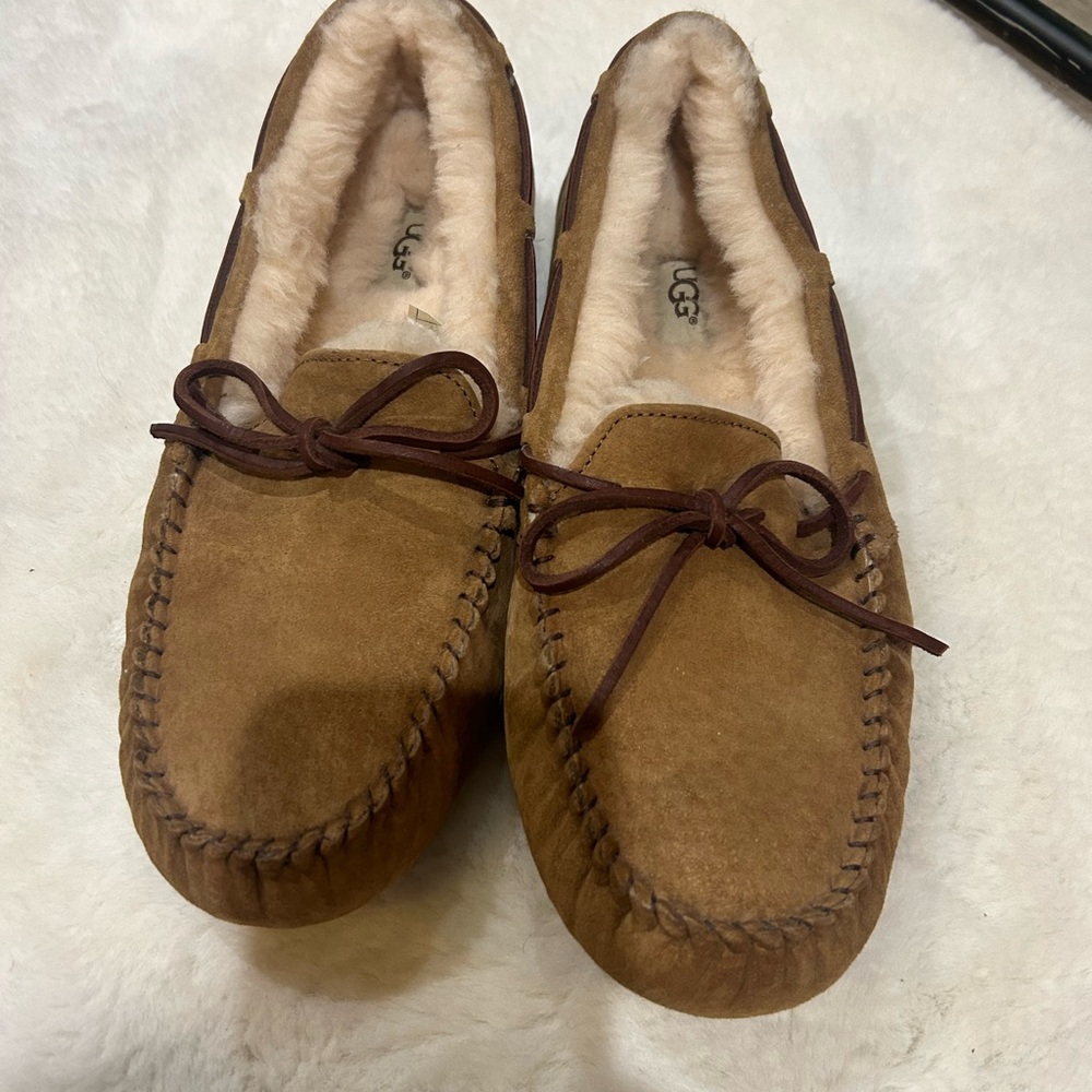 UGG Brown Suede Moccasin Slippers